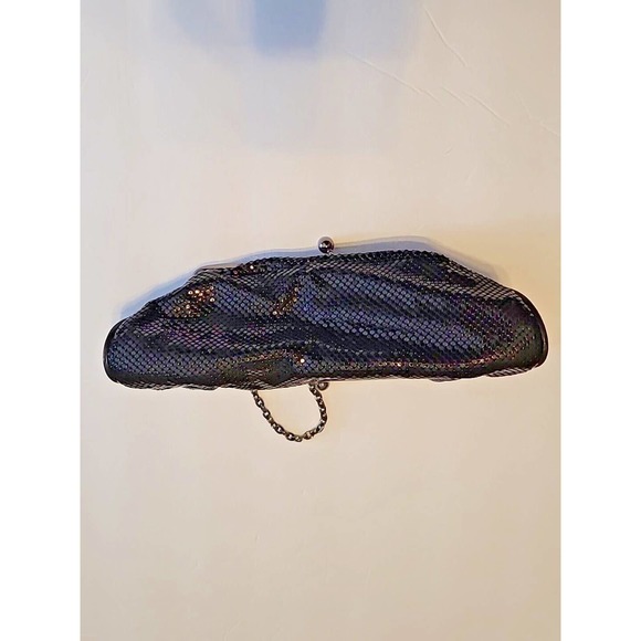 Whiting & Davis Vintage Mesh Chain Kiss Lock Evening Purse Micro Bag Black - Picture 4 of 14
